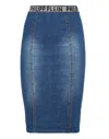 Philipp Plein Super Stretch Denim Pencil Skirt In Multi