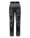 PHILIPP PLEIN DENIM TROUSERS BOYFRIEND FIT CRYSTAL