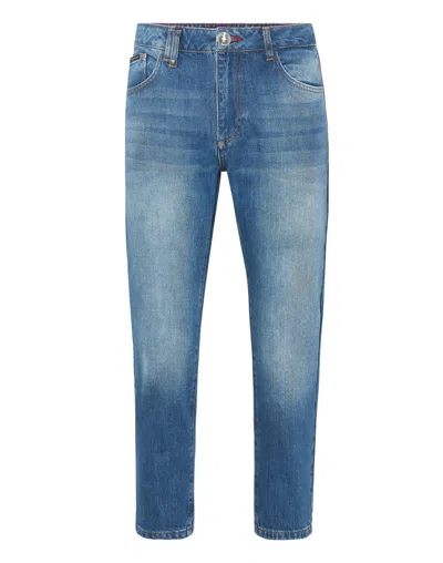 Philipp Plein Denim Trousers Detroit Fit In Multi