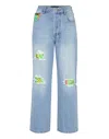 Philipp Plein Denim Trousers Loose Fit Insert New Baroque In Multi