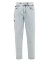 Philipp Plein Denim Trousers Mom Fit Paisley In Multi