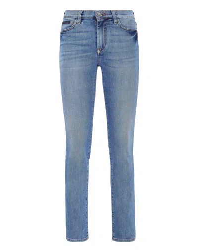 Philipp Plein Denim Trousers Regular Fit In Blue
