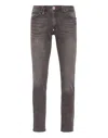 Philipp Plein Denim Trousers Slim Fit Basic In Grey