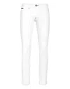 Philipp Plein Denim Trousers Slim Fit Basic In White