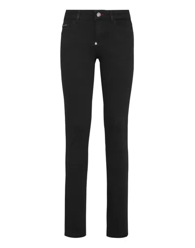 Philipp Plein Denim Trousers Slim Fit In Black