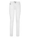 Philipp Plein Straight-leg Denim Trousers In White