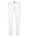 Philipp Plein Denim Trousers Straight Cut Supreme Iconic Plein In White