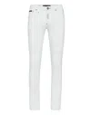 Philipp Plein Denim Trousers Super Fit Hexagon In Multi