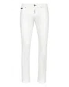 Philipp Plein Denim Trousers Super Straight Cut Premium Hexagon In Multi