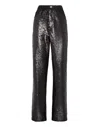 Philipp Plein Denim Trousers Super Loose Fit Paillettes In Multi