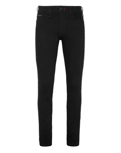 Philipp Plein Lion Circus Mid-rise Slim-fit Jeans In Multi