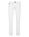Philipp Plein Denim Trousers Super Straight Cut In Multi