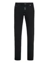 Philipp Plein Denim Trousers Super Straight Cut Premium Hexagon In Multi