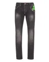 Philipp Plein Skull-print Straight-leg Jeans In Multi