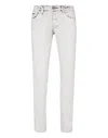 Philipp Plein Skull-stamp Washed Skinny Jeans In Multi