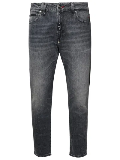 Philipp Plein Detroit Fit Straight Leg Denim Jeans In Grey