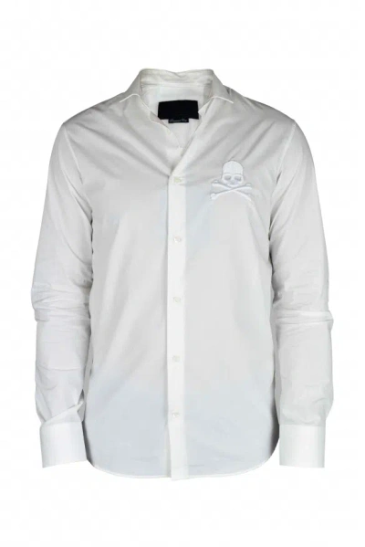 Philipp Plein Diamond Cut Ls Skull Shirt