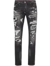 Philipp Plein Distressed-effect Jeans In Black