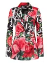 Philipp Plein Romance Floral-print Blazer In Multi