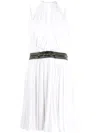 Philipp Plein Draped Mini Dress In White
