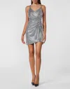 Philipp Plein Drapped Mini Dress With Crystals In Multi