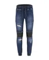 Philipp Plein Drawstring Denim Trousers In Blue