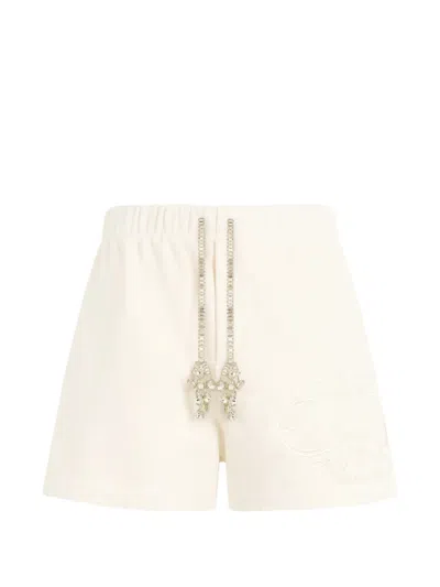 Philipp Plein Drawstring Shorts In Neutral
