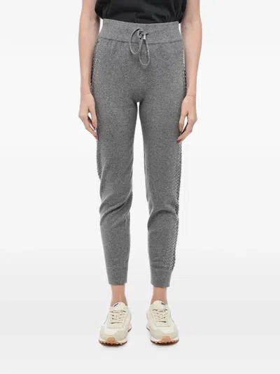 Philipp Plein Drawstring Track Pants In Gray