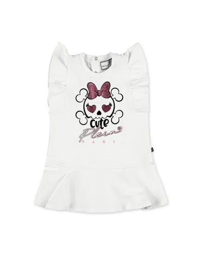Philipp Plein Kids' Dress In White
