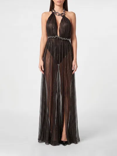 Philipp Plein Dress Woman Color Black In Brown