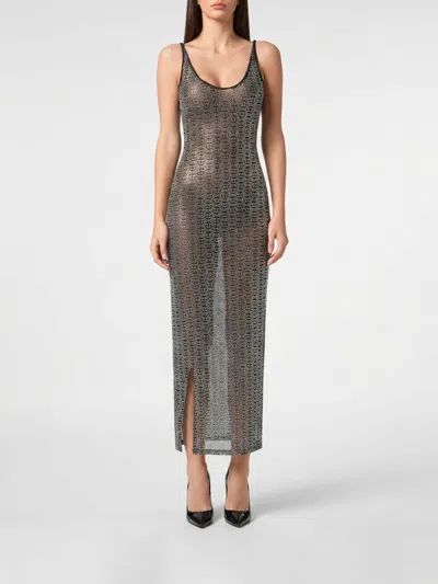 Philipp Plein Dress Woman Color Black In Gray