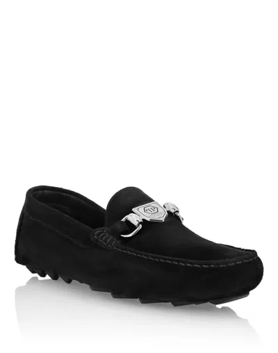 Philipp Plein Driver Suede Moccasins In Black