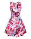 Philipp Plein Duchesse Midi Dress Colorful Circus