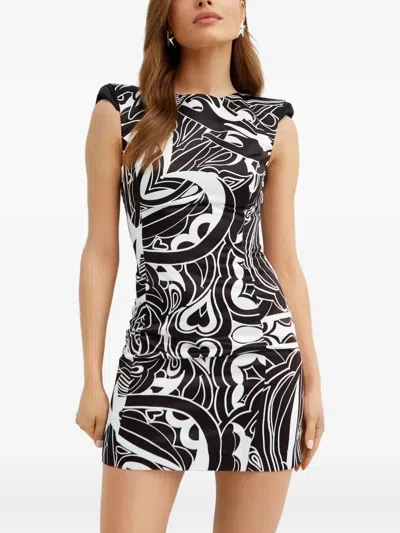 Philipp Plein Duchesse Mini Dress In Black