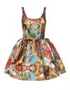 Philipp Plein Duchesse Baroque Flowers-print Mini Dress In Multi