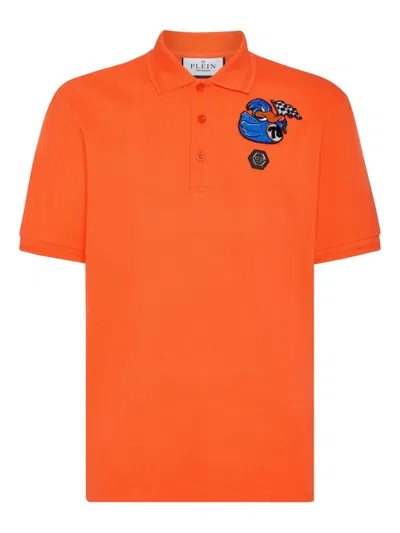 Philipp Plein Duck Polo Shirt In Orange