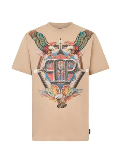 Philipp Plein Eagle-graphic T-shirt In Brown