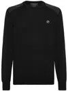 Philipp Plein Elbow-patch Merino Wool Jumper In Schwarz