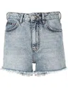 Philipp Plein Embellished-logo Detail Shorts In Blue