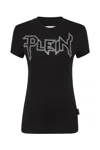 Philipp Plein Embellished Logo T-shirt With Cotton Fabric And Tailored Fit