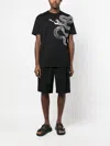 Philipp Plein Embellished Snake-print T-shirt In Black