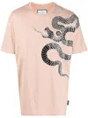 Philipp Plein Embellished Snake-print T-shirt In Neutrals