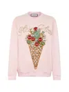 Philipp Plein Washed Sweatshirt Gelato Women In Pink