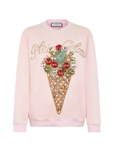 Philipp Plein Embellished Sweatshirt In Multi