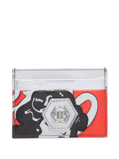 Philipp Plein Embossed-logo Card Holder In Multi