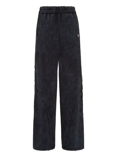 Philipp Plein Embroidered Panelled Track Pants In Black