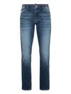 Philipp Plein Embroidered-patch Jeans In Blue