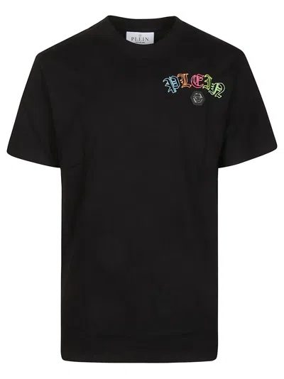 Philipp Plein Embroidered T-shirt In Black