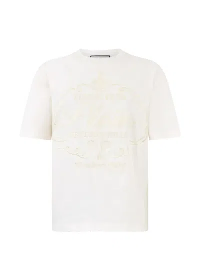 Philipp Plein Embroidered T-shirt In White