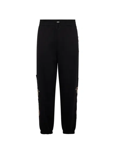 Philipp Plein Embroidery-patches Track Pants In Black